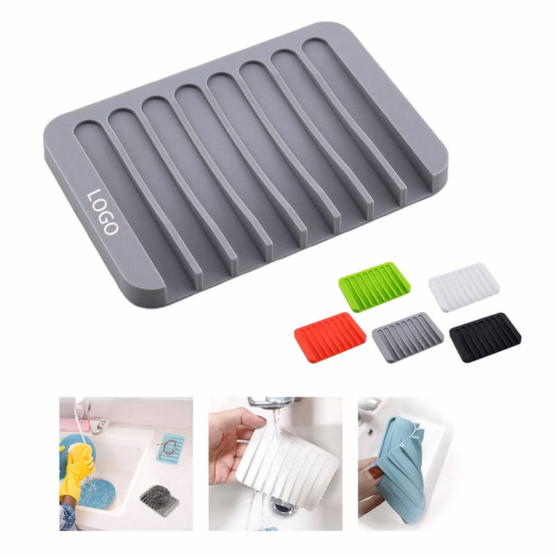 Silicone Bathroom Soap Shelving Saver Holder