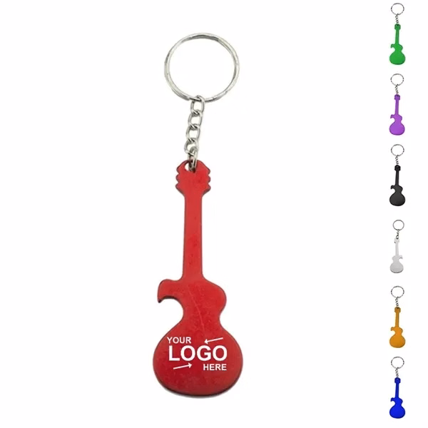 Custom Metal Guitar Bottle Opener Key Holder — Corporate Barware Brand Gift