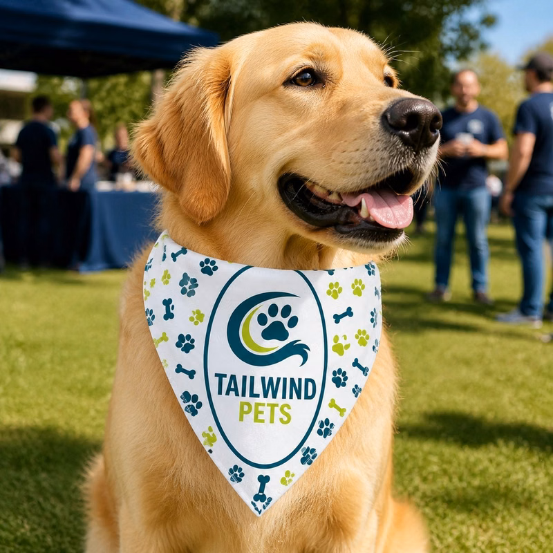 24 Hr Express Ship - Large Dog Bandana, 32x22x22, Stitched Edges, Sublimated Edge to Edge