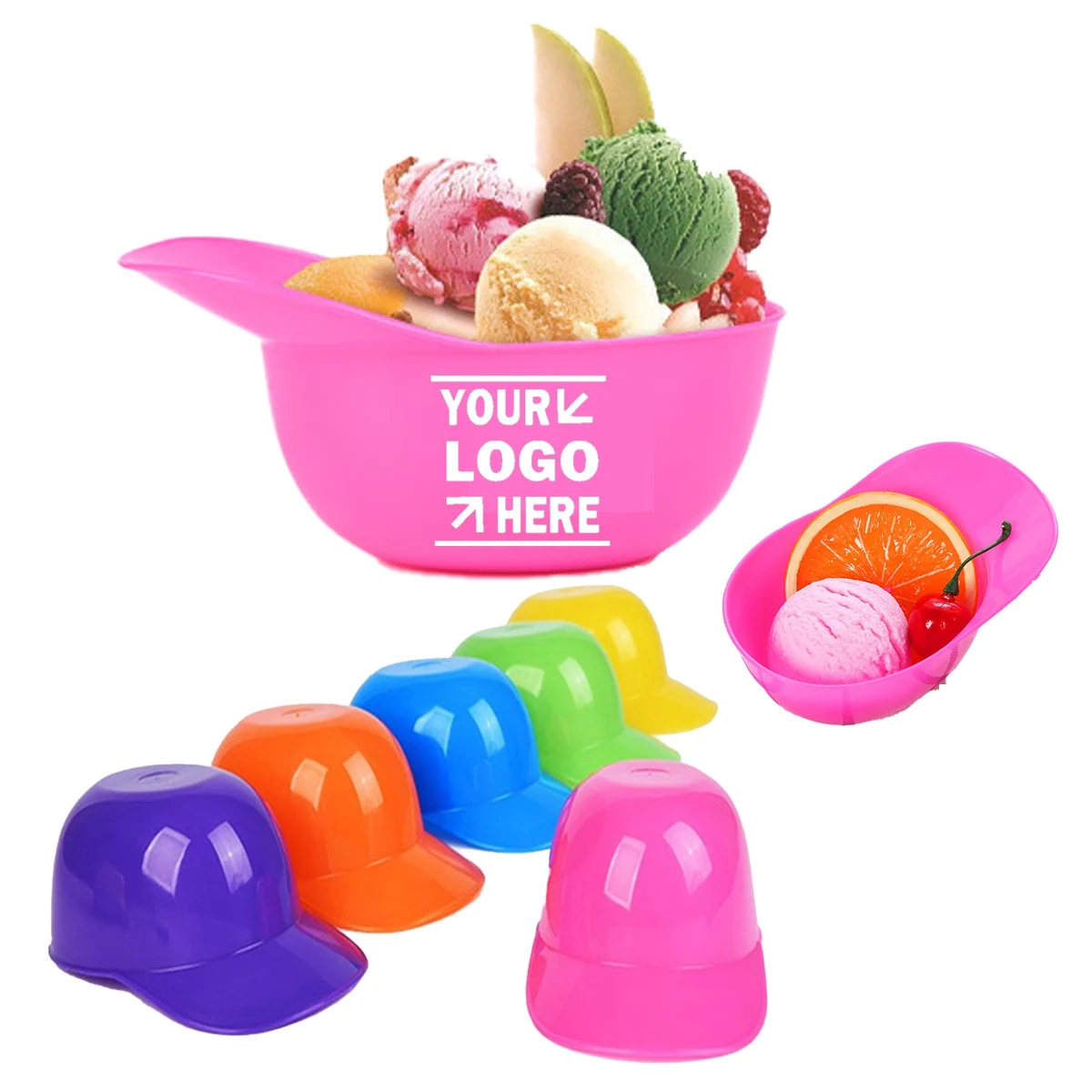 8 Oz. Capacity Baseball Helmet Ice Cream Bowl 1