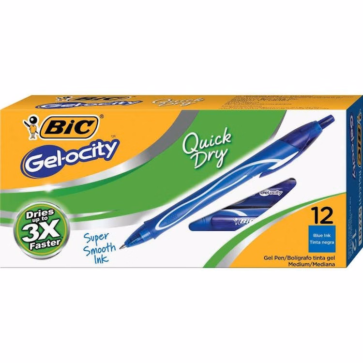Gel Pens - Blue 0.7mm 12 Pack