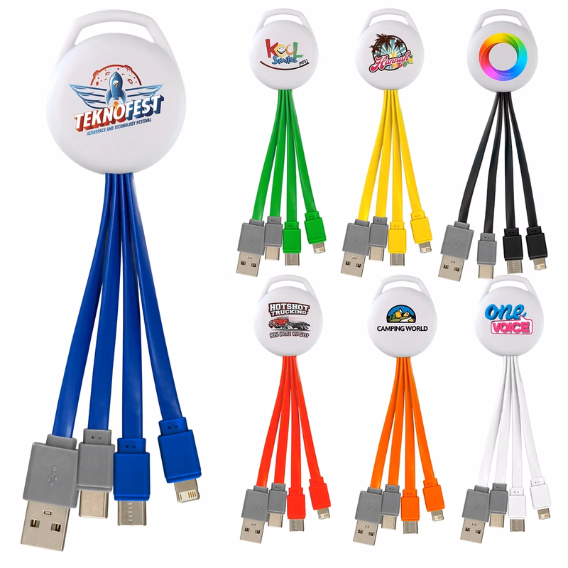 FULL COLOR VIVID DUAL INPUT 3-IN-1 CHARGING CABLE