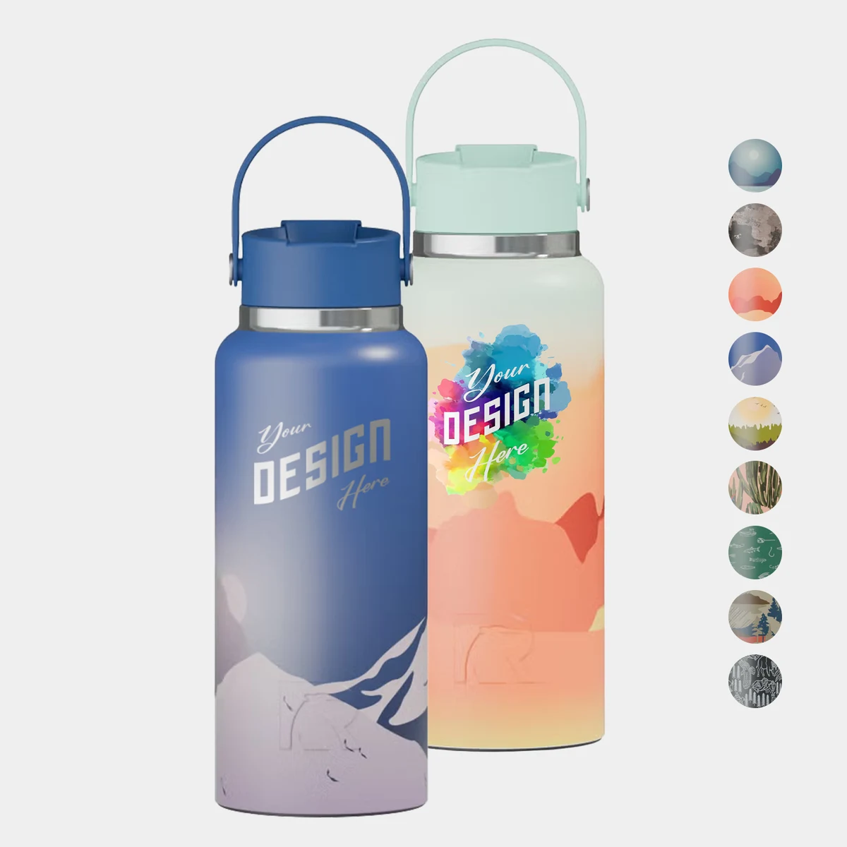 32 oz RTIC® Wild Flavored Stainless Steel Ceramic Lined Outback Water Bottle, custom water bottle with logo imprint 1