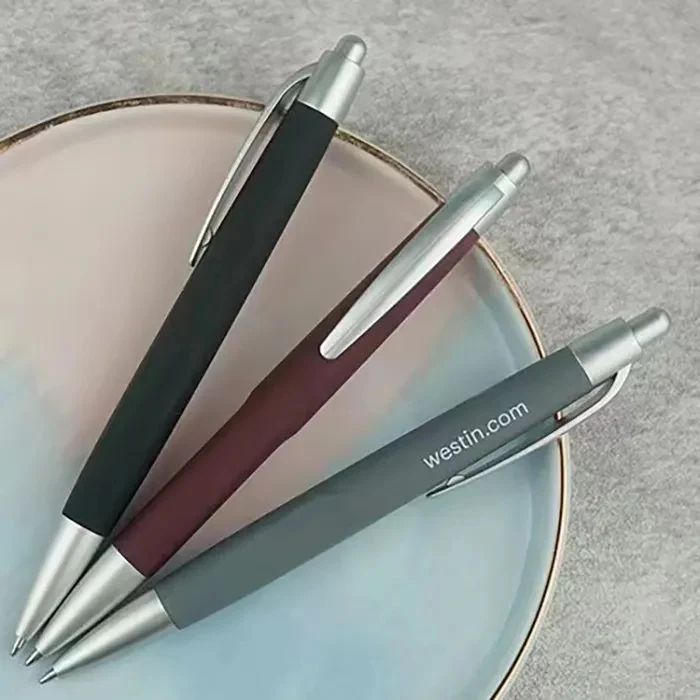 Custom Soft Touch Rubberized Matte Finish Ballpoint Pen 1