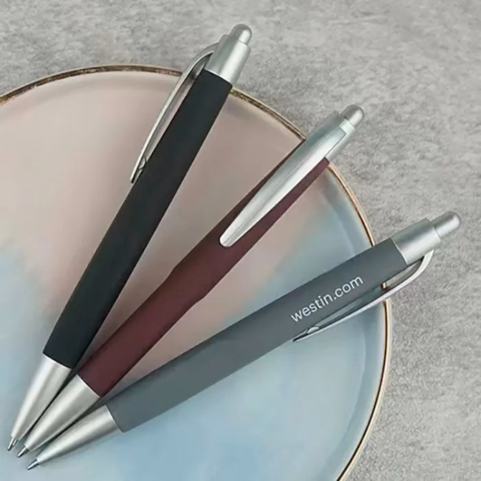 Custom Soft Touch Rubberized Matte Finish Ballpoint Pen