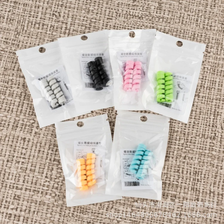 Spiral USB Protector Charging Cable Saver Silicone Bobbin Wi 1