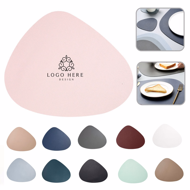 Triangle leather placemat