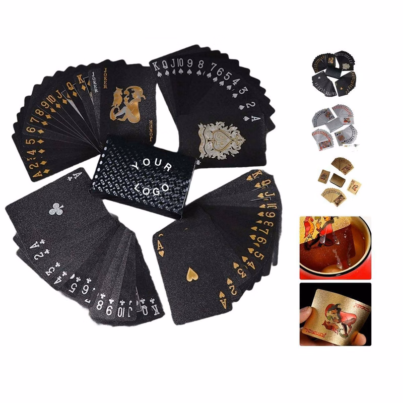 Luxury Gold Poker Cards with Plastic Material