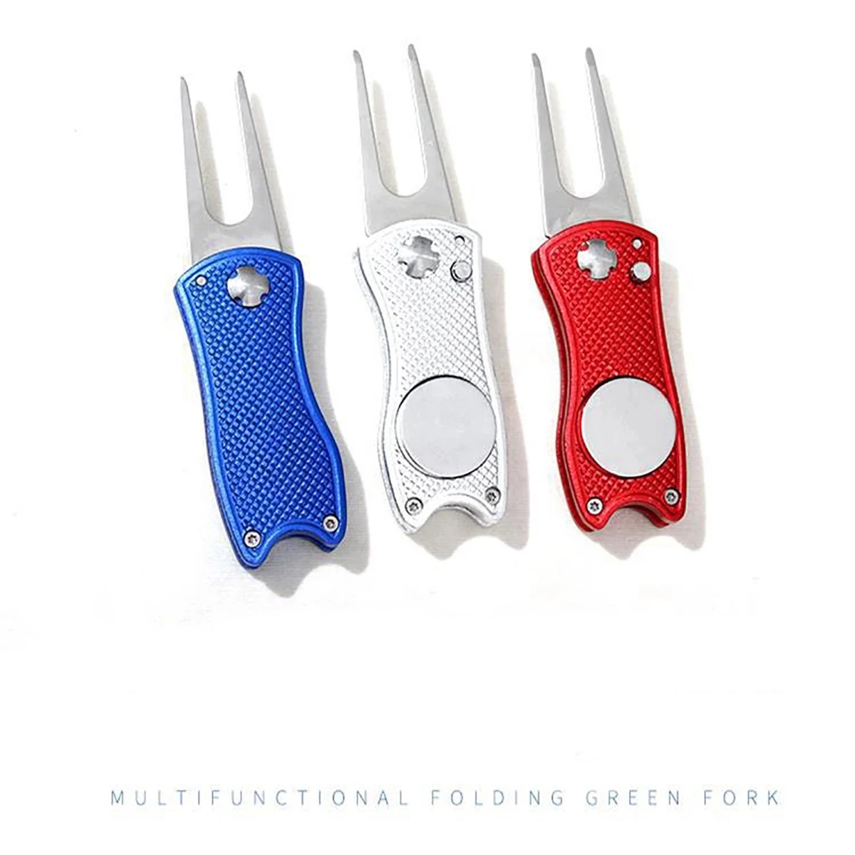 Golf Divot Repair Tool Stainless Steel Foldable 1