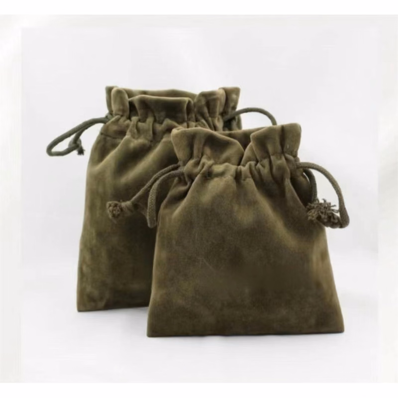 Suede-ish Drawstring Bags
