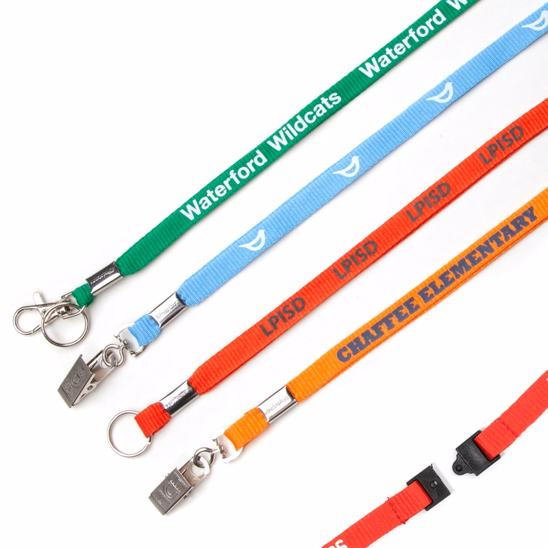 3/8" Flat Polyester Youth Lanyard with Breakaway