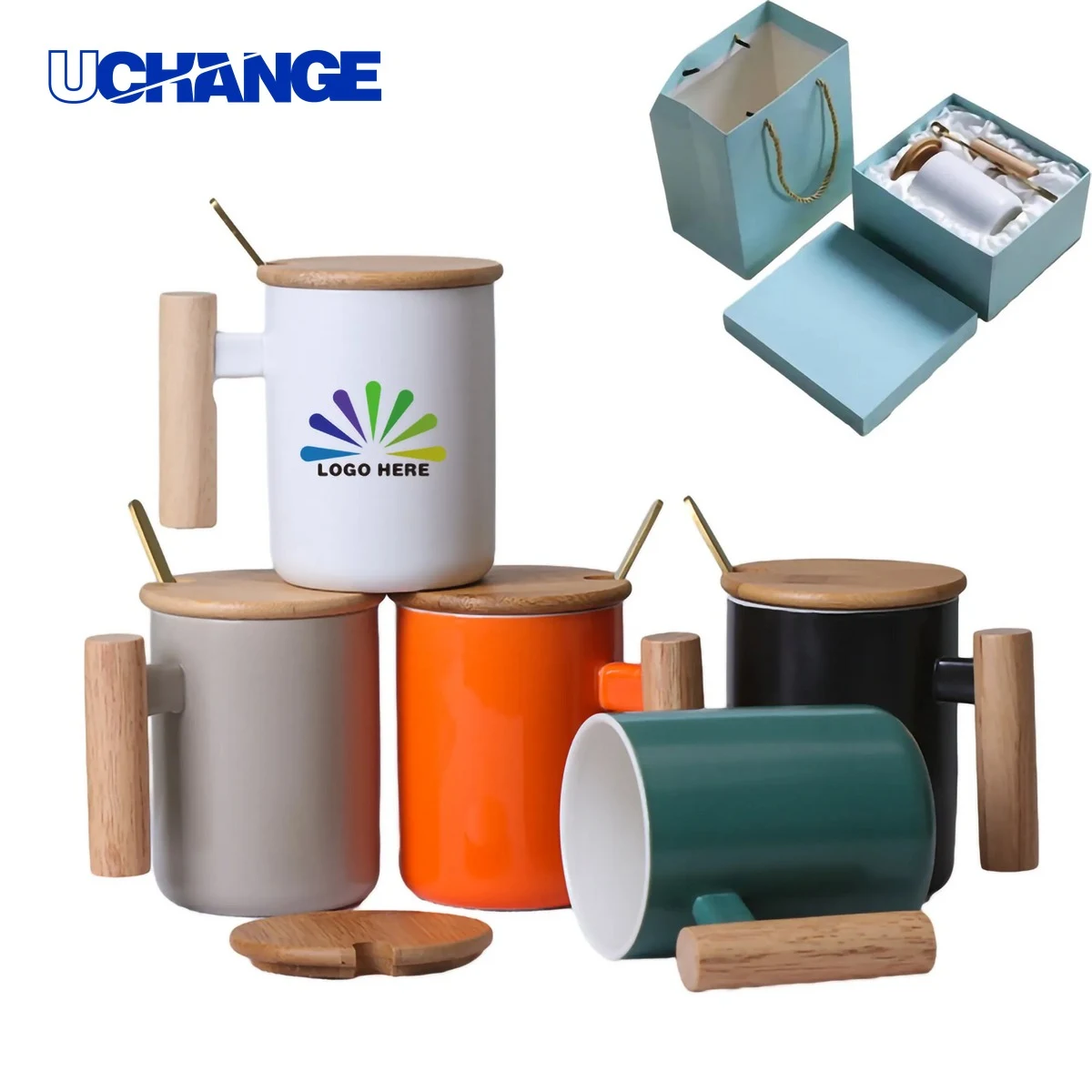 Ceramic Mug with Bamboo Lid 1