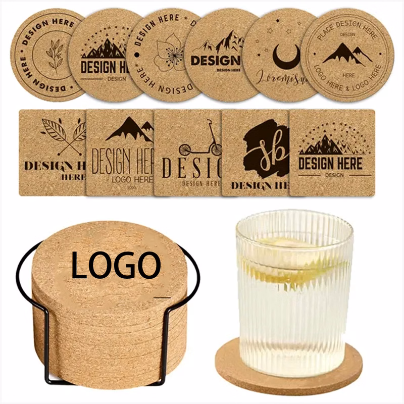 Cork Coasters with Custom Patterns, Round & Square