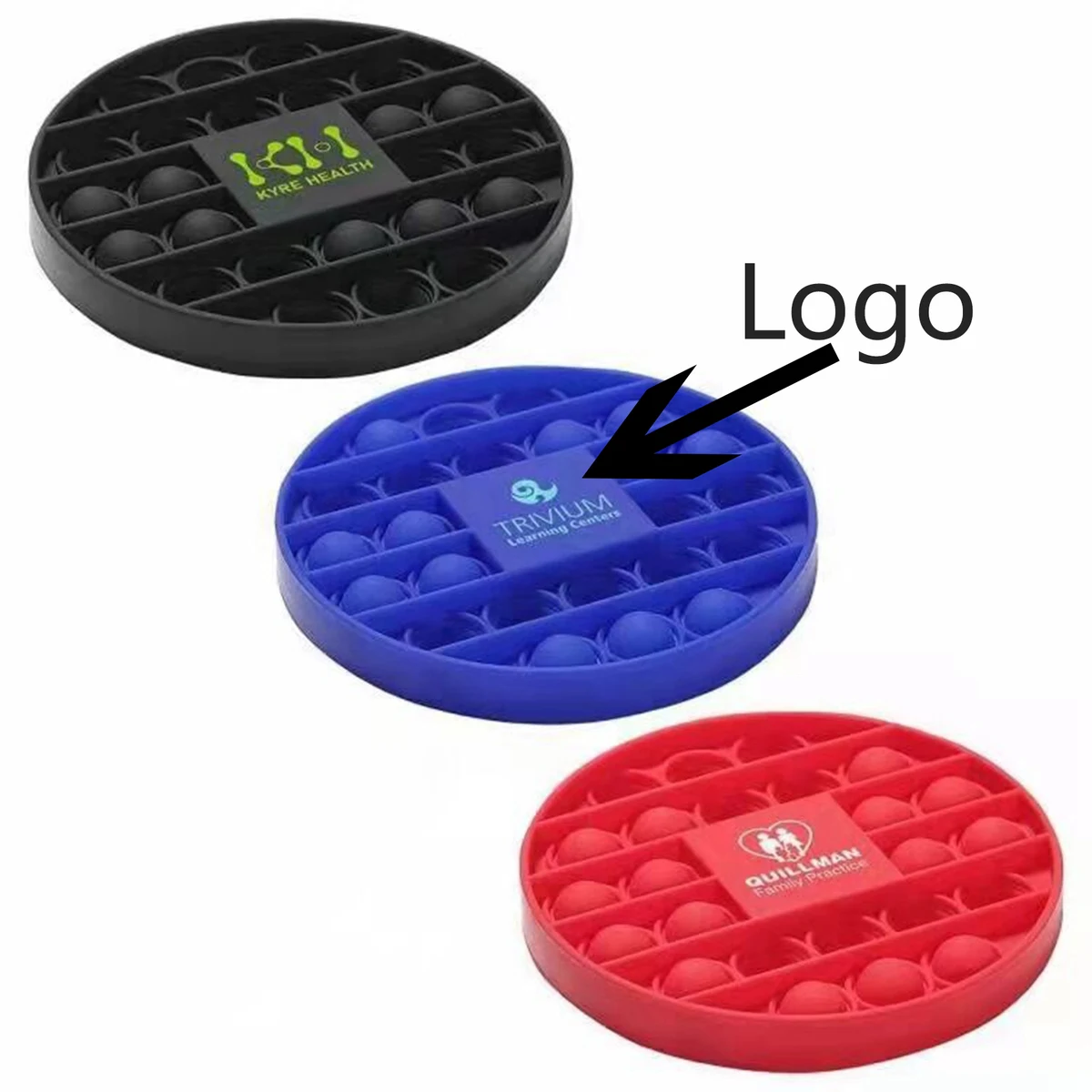 Round Shape Silicone Squeeze Sensory Toy / Printing Disc 1