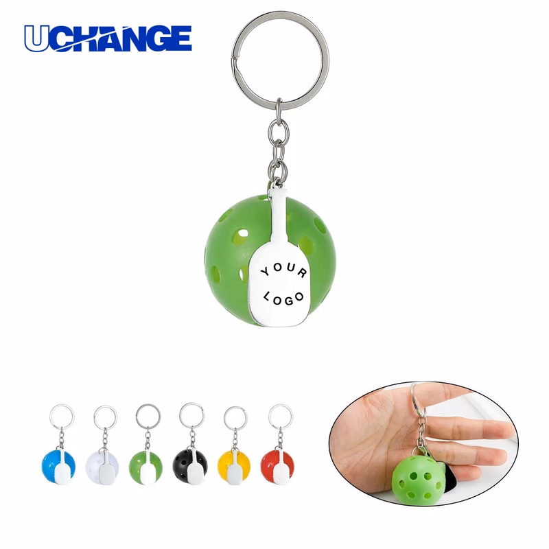 Pickleball Keychain Charm Compact for Bags and Backpacks
