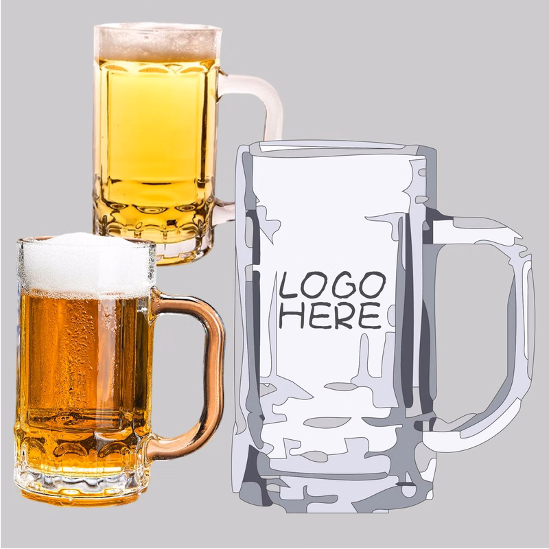 12 oz. Glass Mug-Frosted Etched