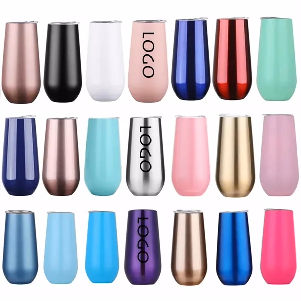 Stainless Steel Champagne Tumbler for Commutes, Fitness and Travel