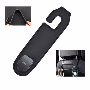 Stylish PU Leather Car Seat Single Hooks