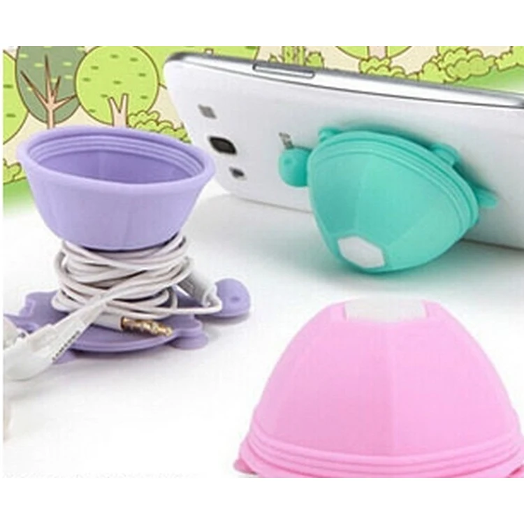 Multifunction Tortoise Earphone Winder and Phone Holder 1