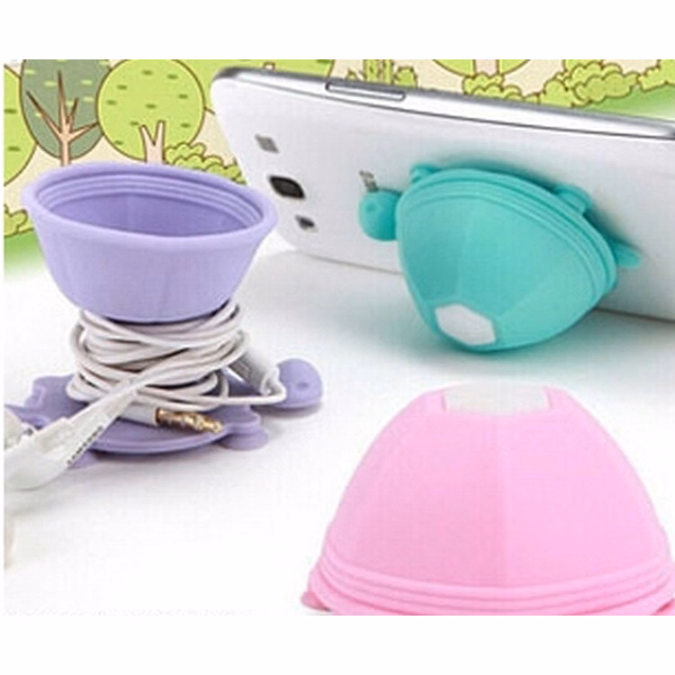 Multifunction Tortoise Earphone Winder and Phone Holder