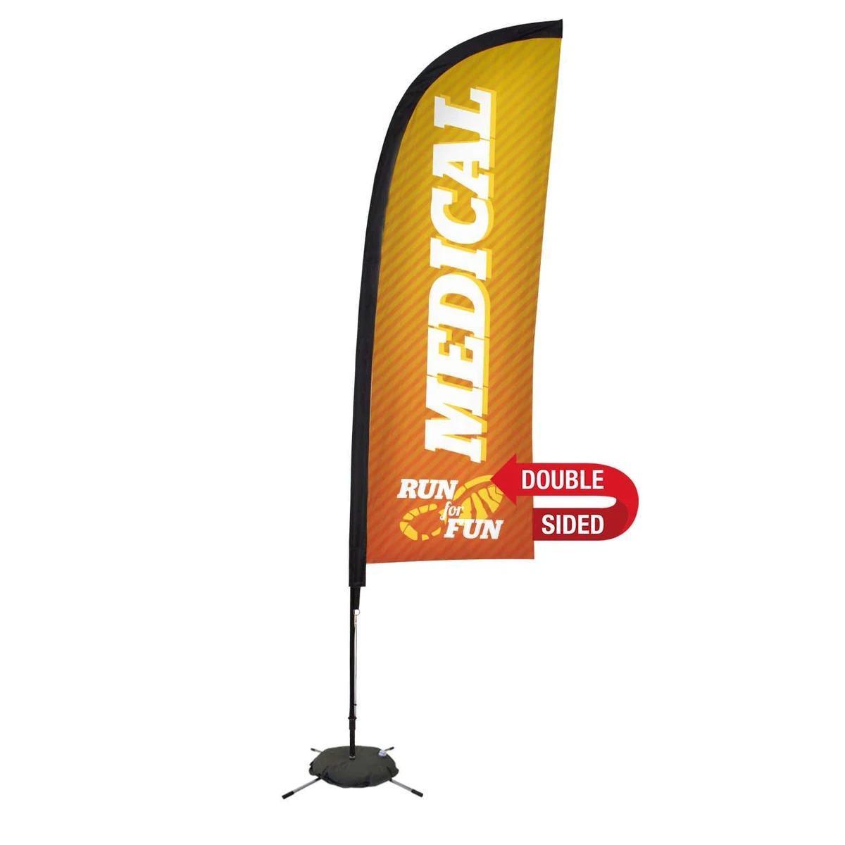 9' Premium Blade Sail Sign Kit (Double-Sided with Scissor Base) 1
