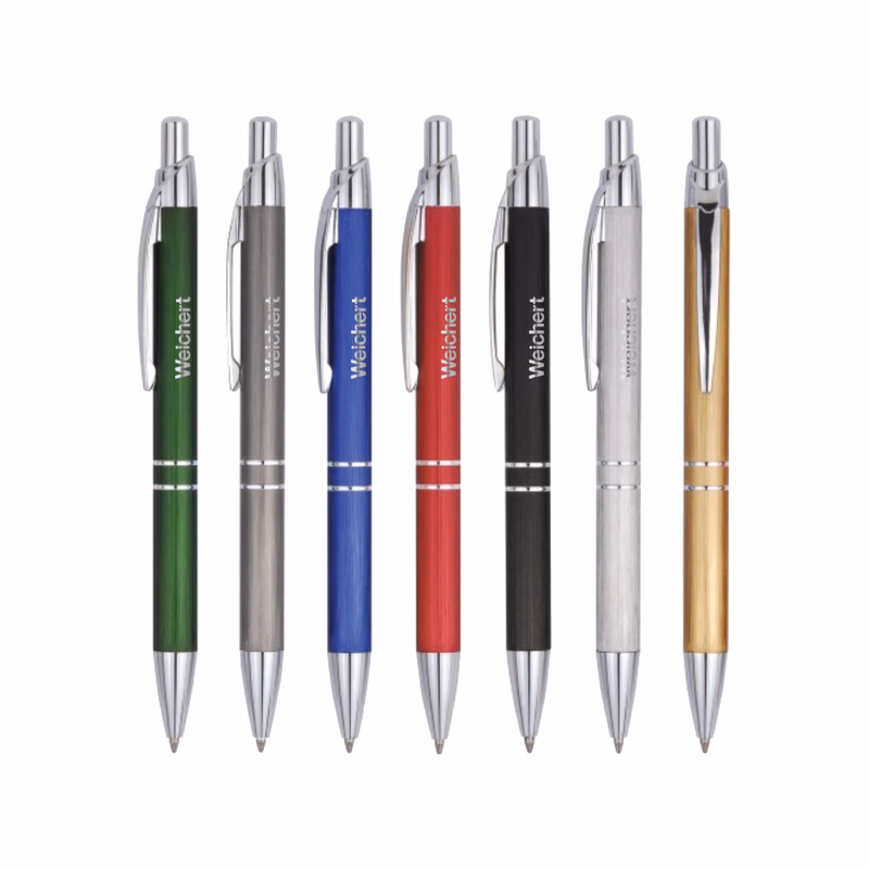 Union Printed - Aluminum Click Ballpoint Pen with Laser Engraved Logo