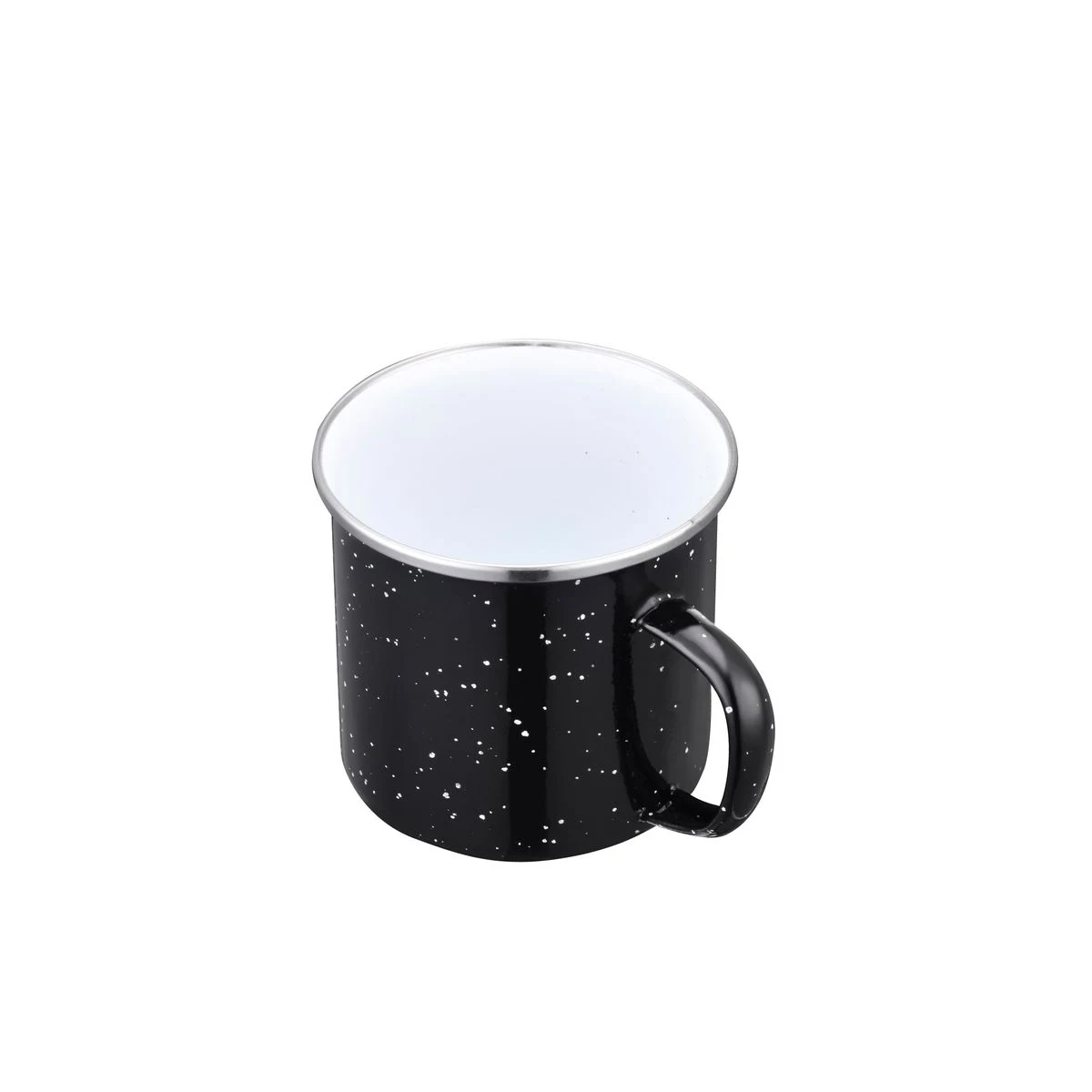 Endura 21 oz Black Enamel Mug with SS Rim 1