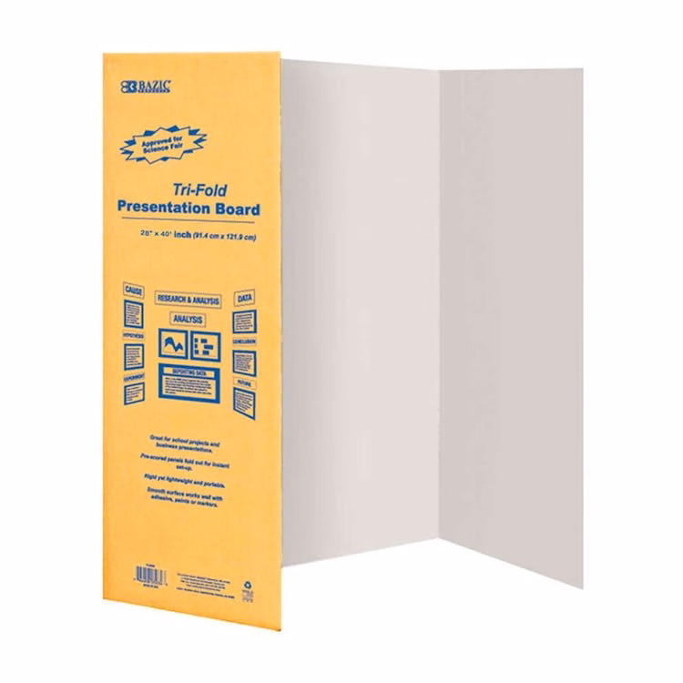 Tri-Fold Poster Boards - White