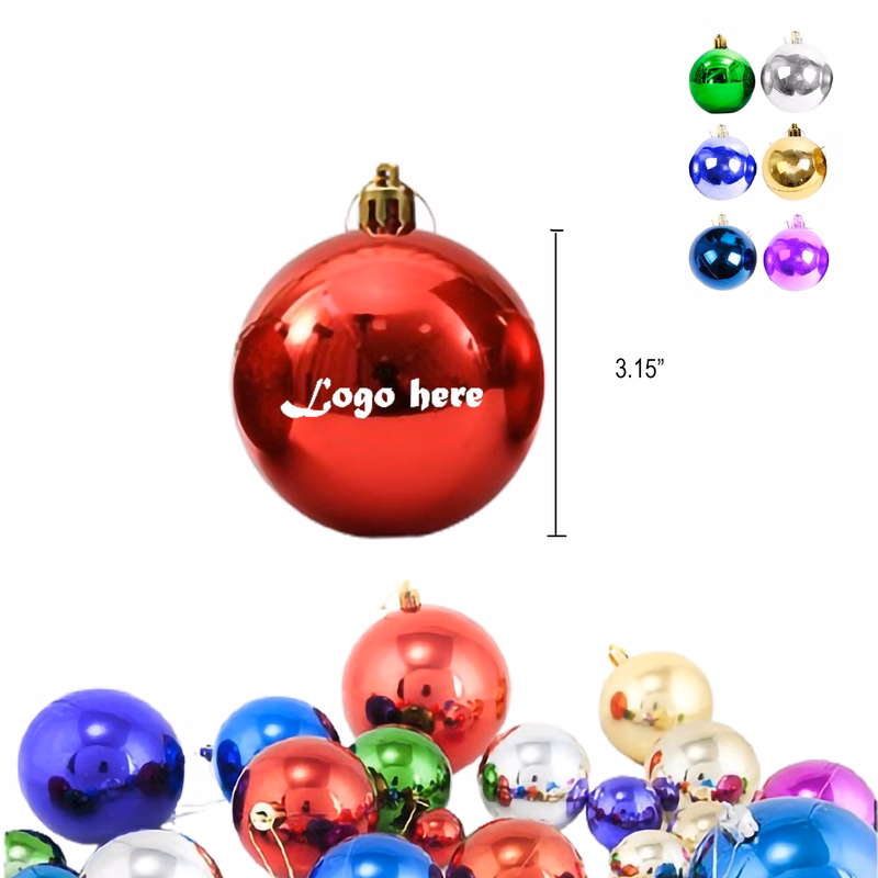 3.15" Round Christmas Tree Ornaments MOQ50