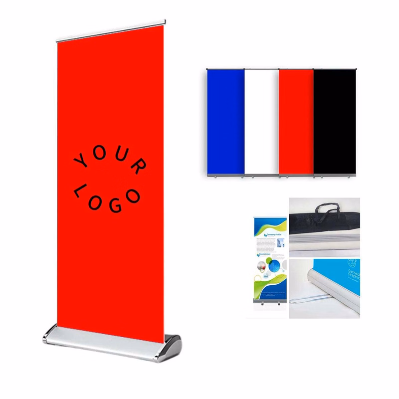 Trade Show Retractable Banner Stand with Carry Case