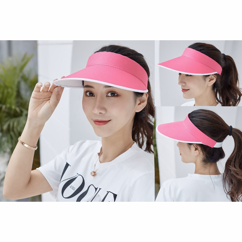 SPF 50+ UV Protection Wide Brim Beach Sun Visor Hat