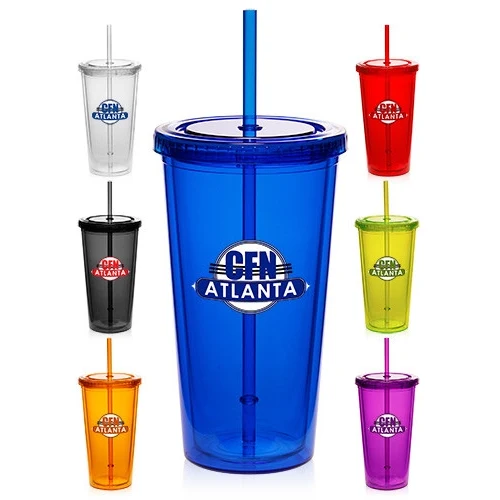 20 oz Double Wall Acrylic Tumbler with Straw 1