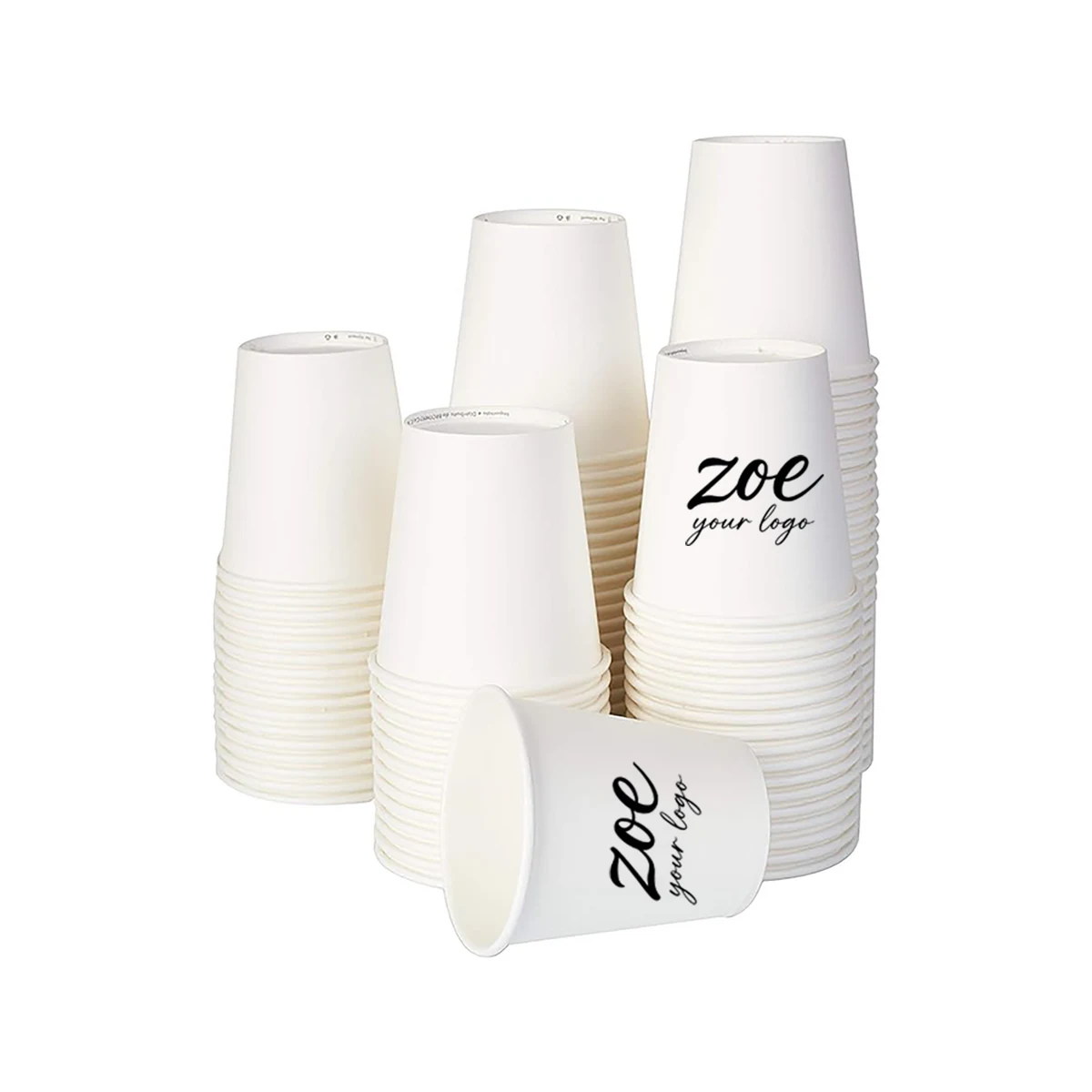 8 Oz Thermal Paper Cup White Digital Print 1