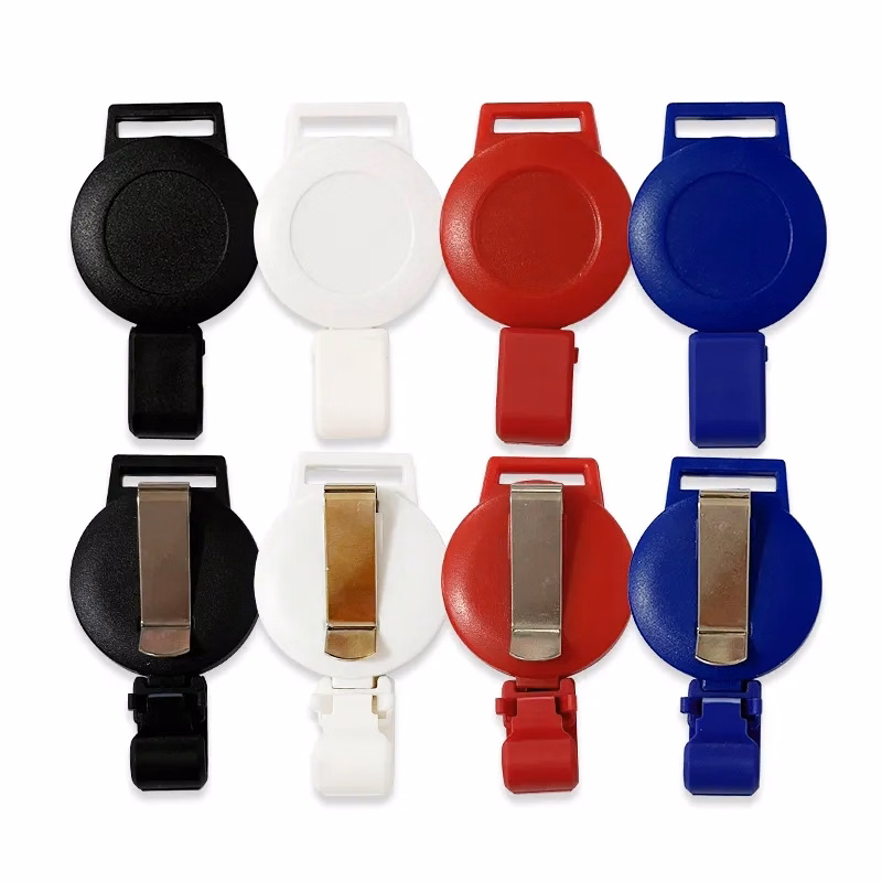 Clip-on Retractable Badge Holder Reel with Carabiner