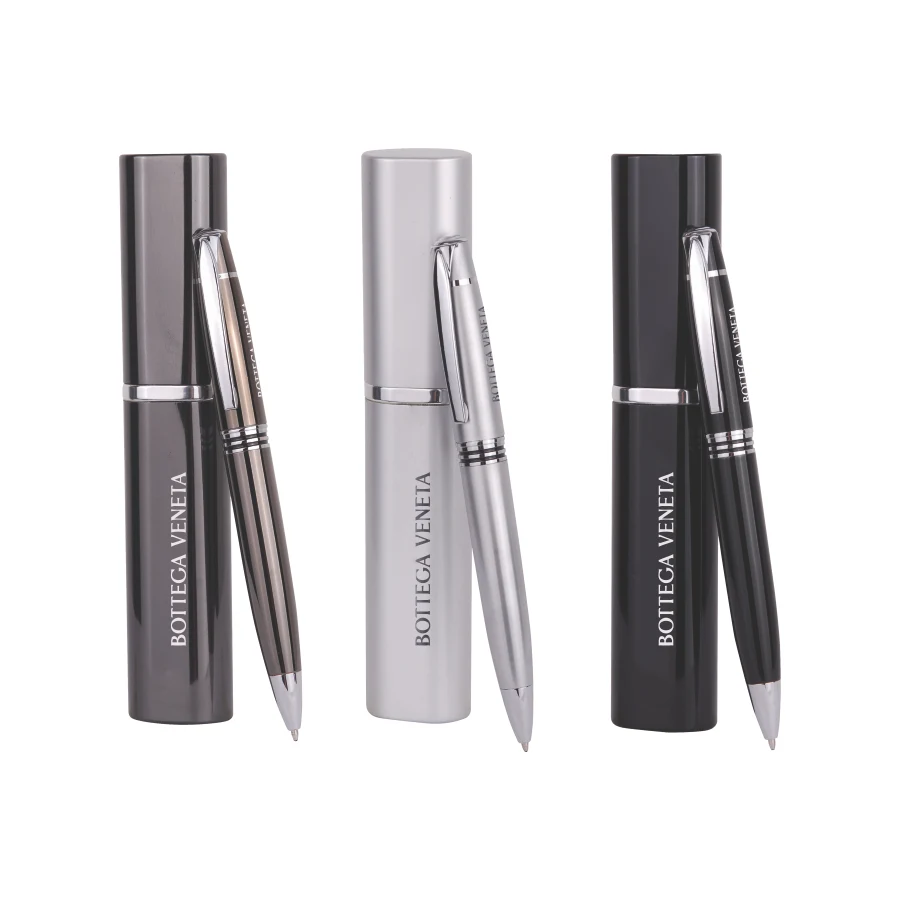 Union Printed - Twist Metal Ballpoint Pen w/ Matching Case Set 1