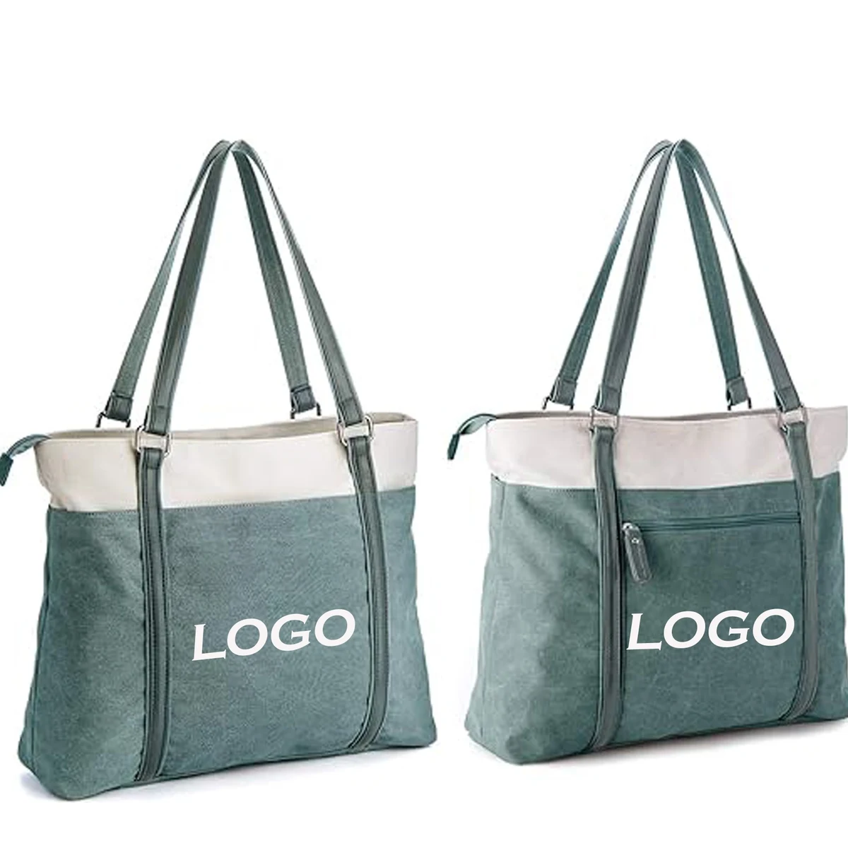 Women Laptop Tote Bag For Work Lightweight Splice Canvas 1