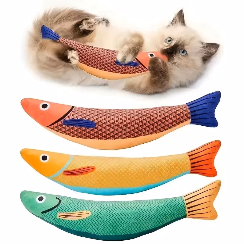 Fish Shaped Catnip Toys for Pets