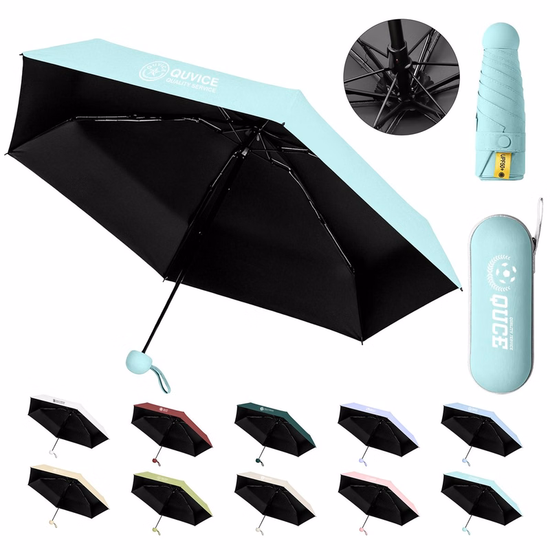 Mini Pocket Foldable Parasol With Capsule Box
