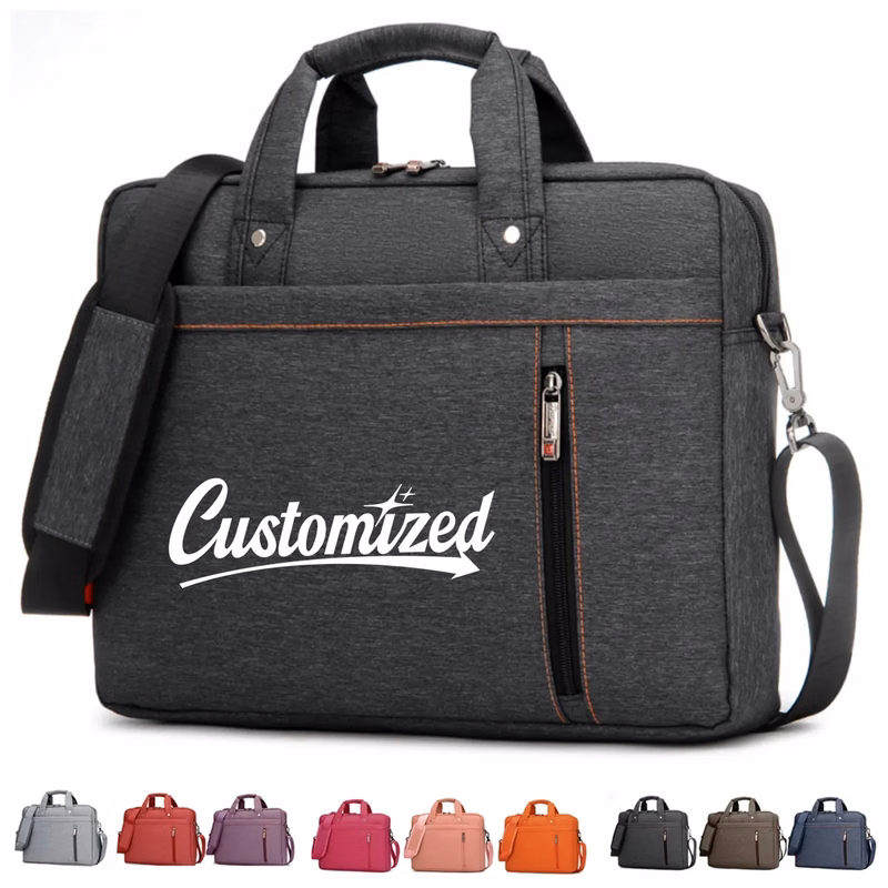 16'' Business Laptop Bag with Shoulder-Strap Trolley Strap