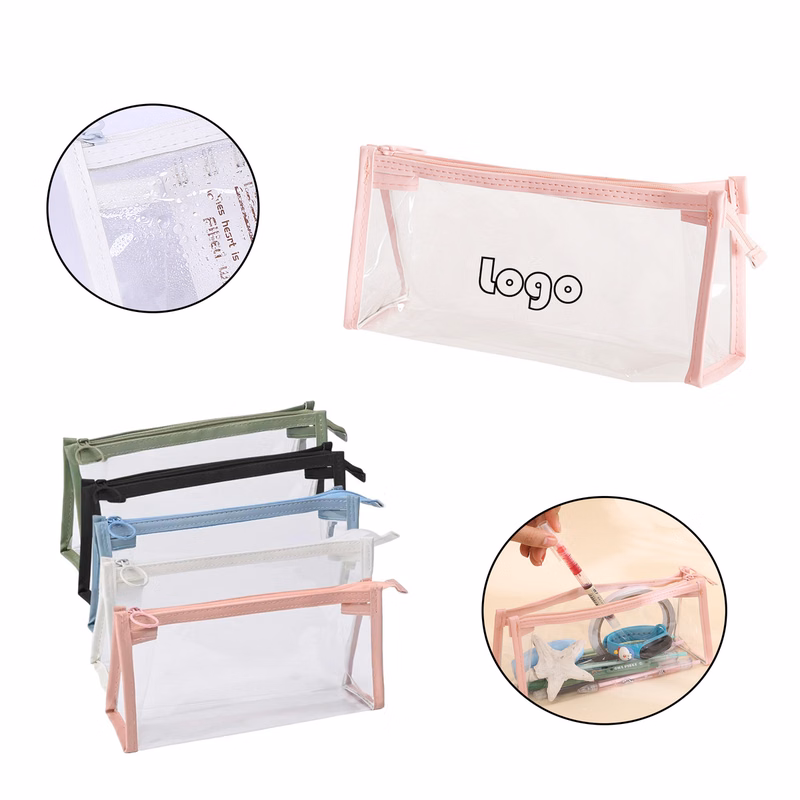 Portable PVC Transparent Pencil Storage Bag