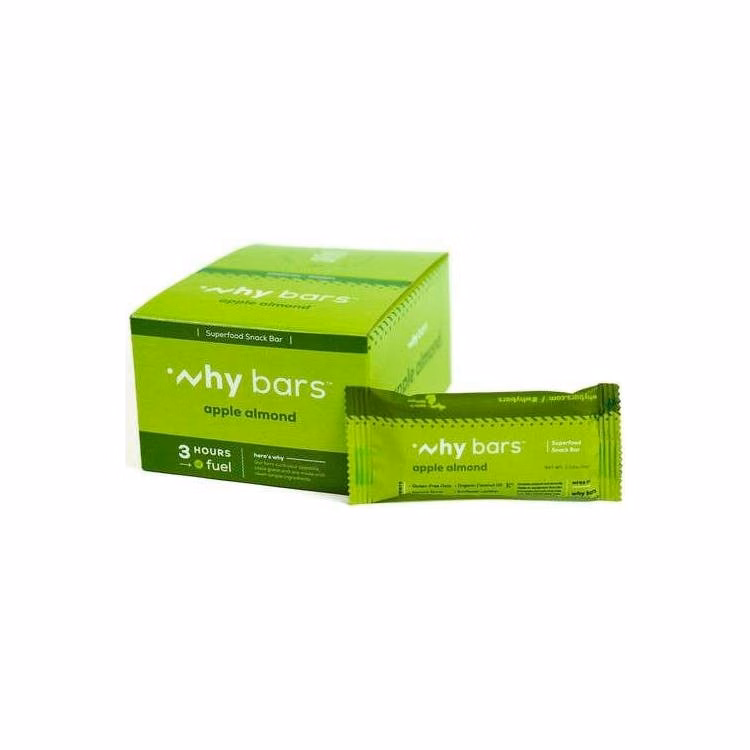 Why Bars Superfood Protein Snack Bars - 24 Pack Apple Almond
