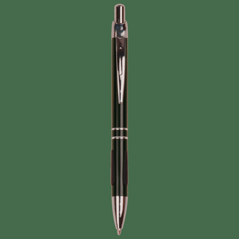 Black with Silver Trim Pen with Gripper