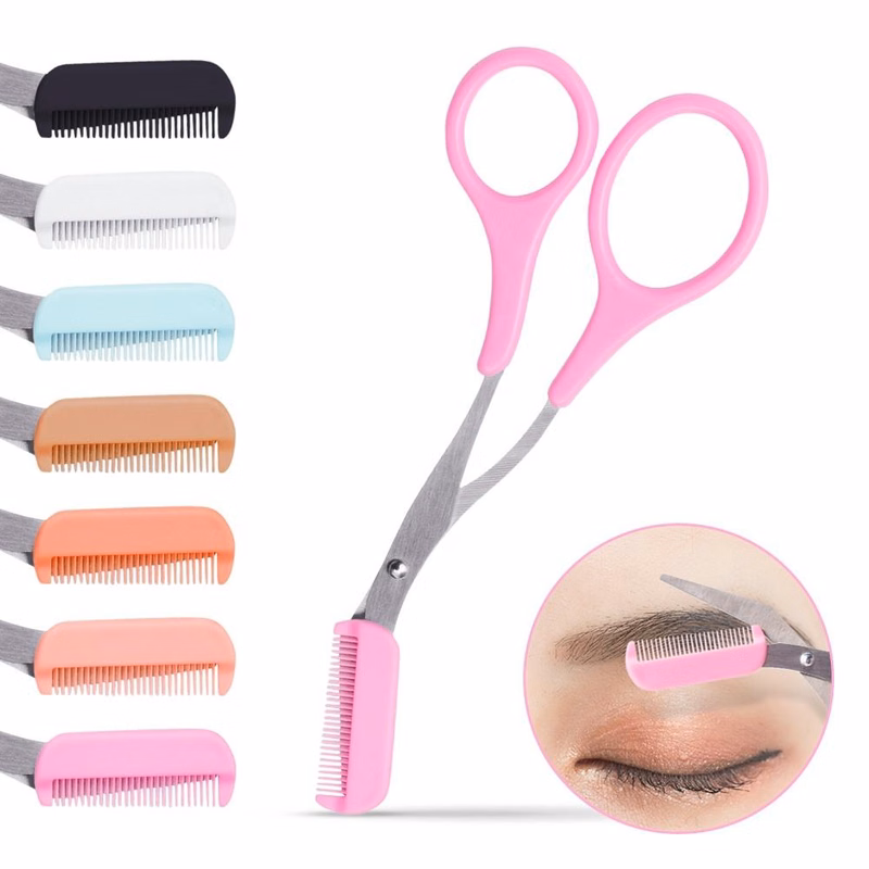 Eyebrow Trimming Scissors with Comb