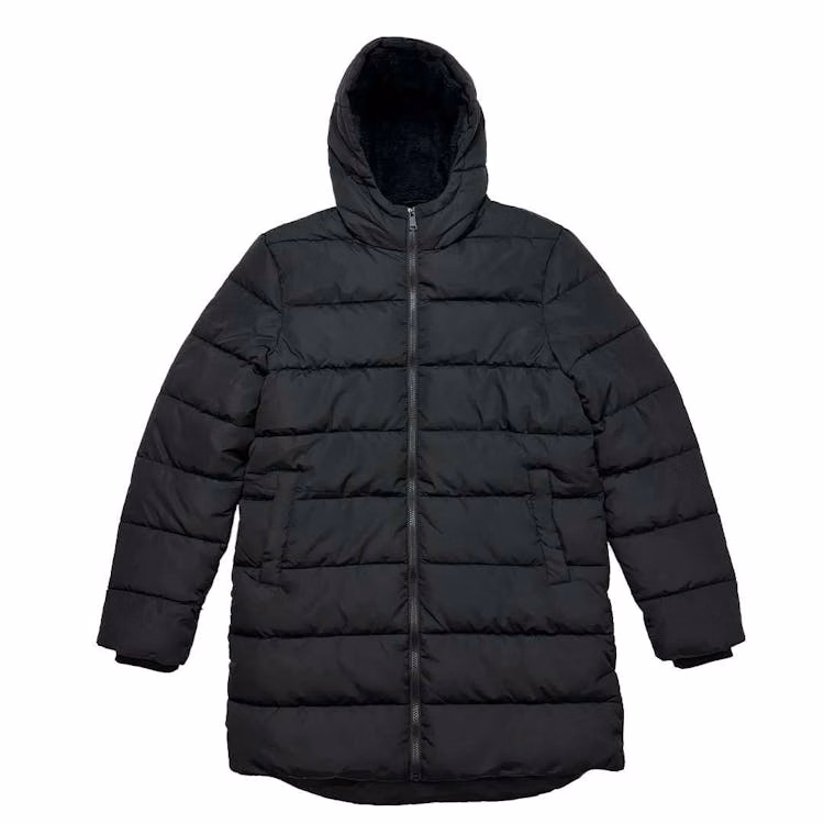 America's Supplier's Unisex Long Sherpa Coat Black 1XL