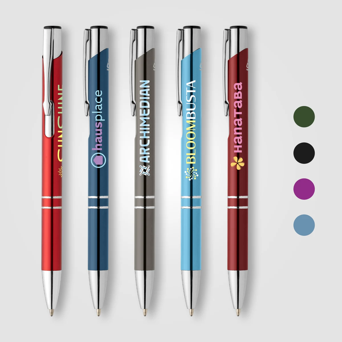 Crosby Recycled Aluminum Metallic Chrome Trim Pen 1