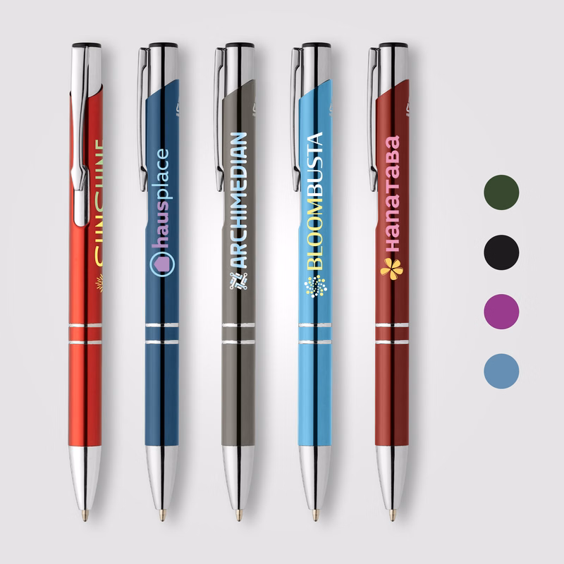 Crosby Recycled Aluminum Metallic Chrome Trim Pen