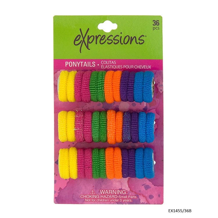 Ponytail Holders - 36 Pack 6 colors 1