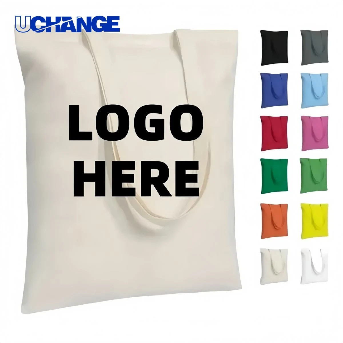 Canvas Large Tote Bag Organizer, custom tote bag with logo imprint 1