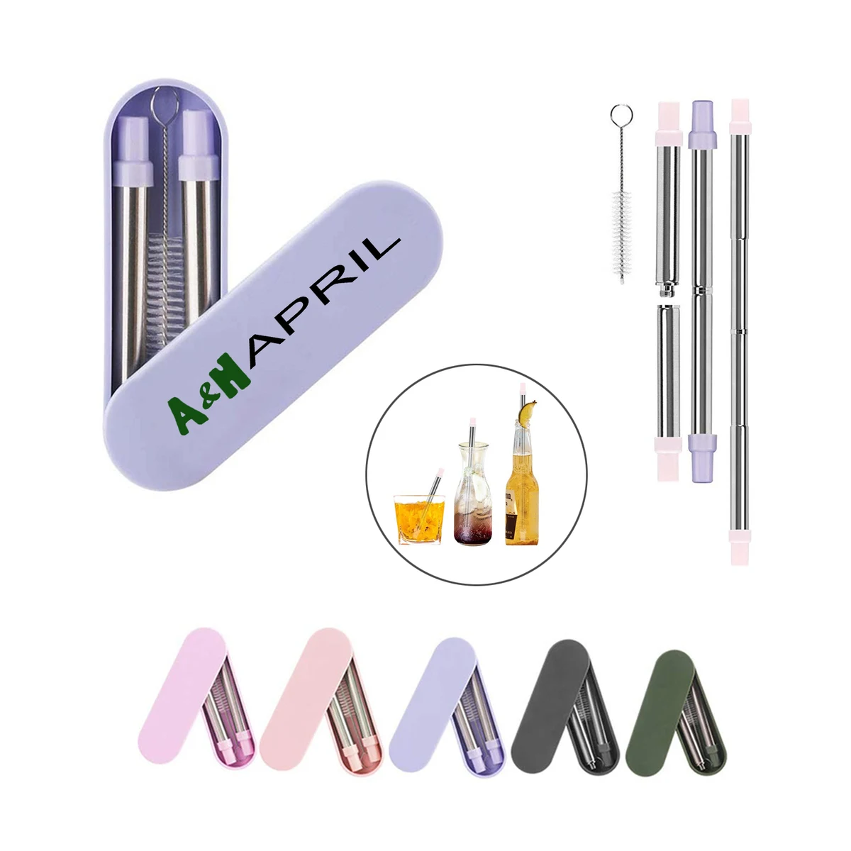 Collapsible Stainless Straw with Case 1