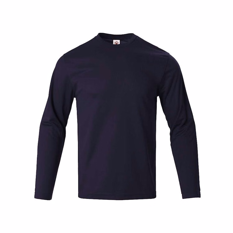 Micro Mesh Active Long Sleeve T-Shirts - Navy Large
